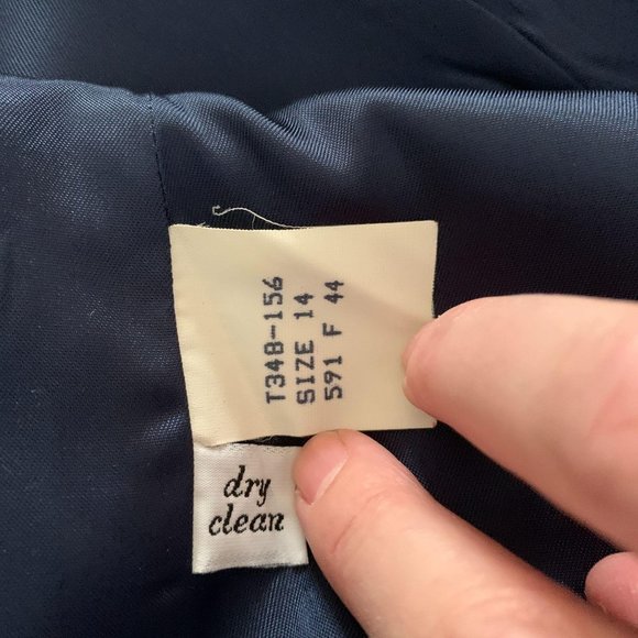 Vintage Pendelton Navy Wool Blazer Excellent Sz 14 - Picture 3 of 8